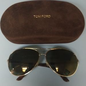 Tom Ford Gold and Brown Sunglasses